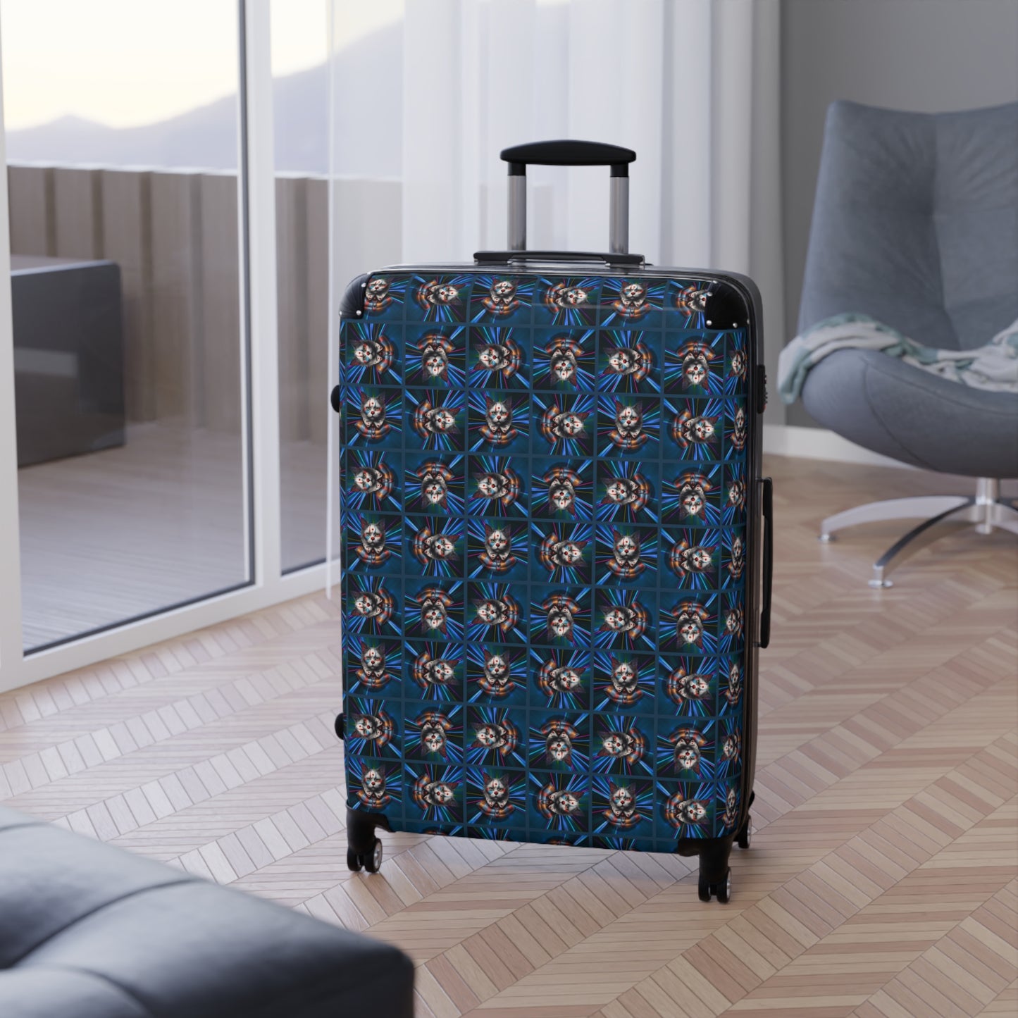 Vibrant Travel Suitcase with Bold Design