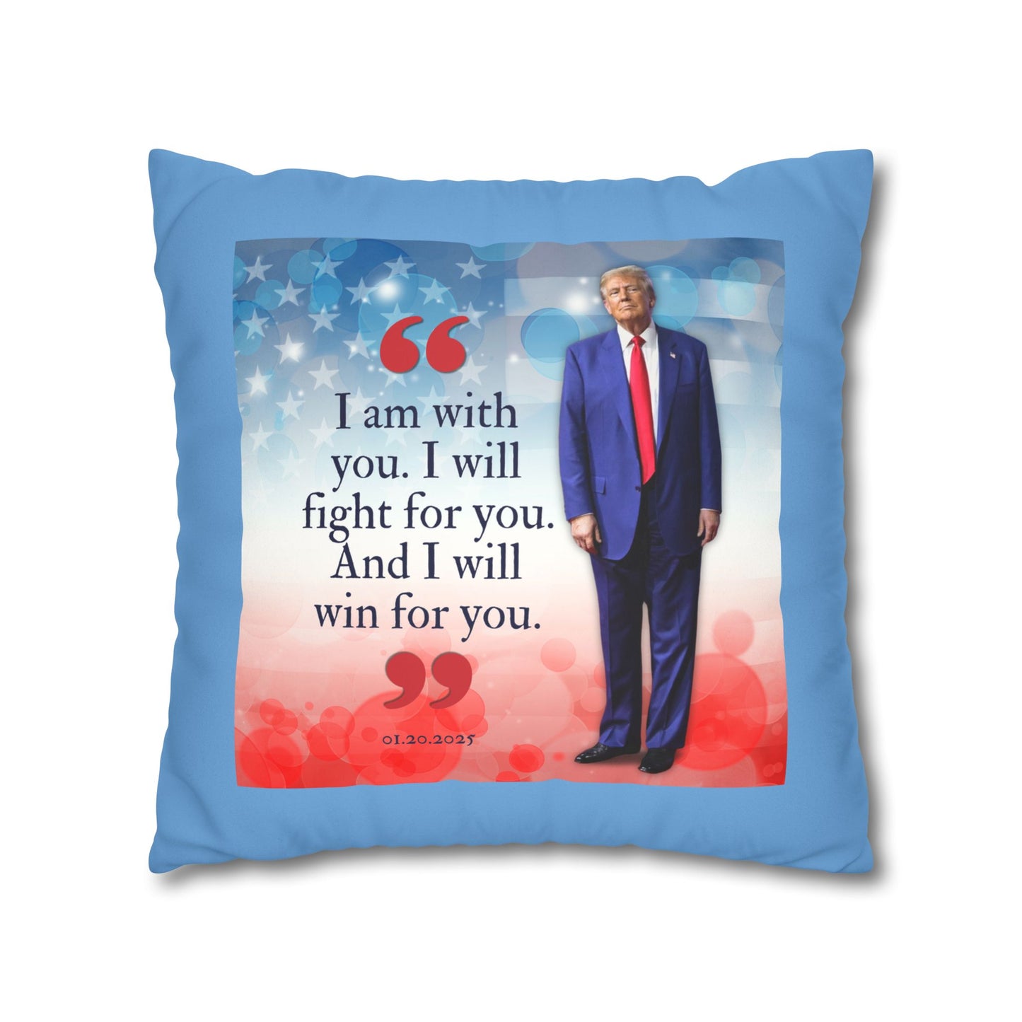 Trump Quote Faux Suede Pillowcase