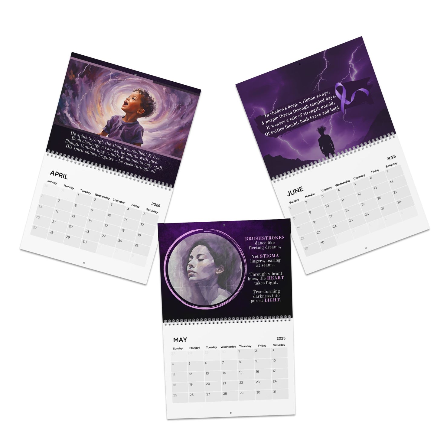 Epilepsy Art & Poetry Month-by-Month Calendar (2025)