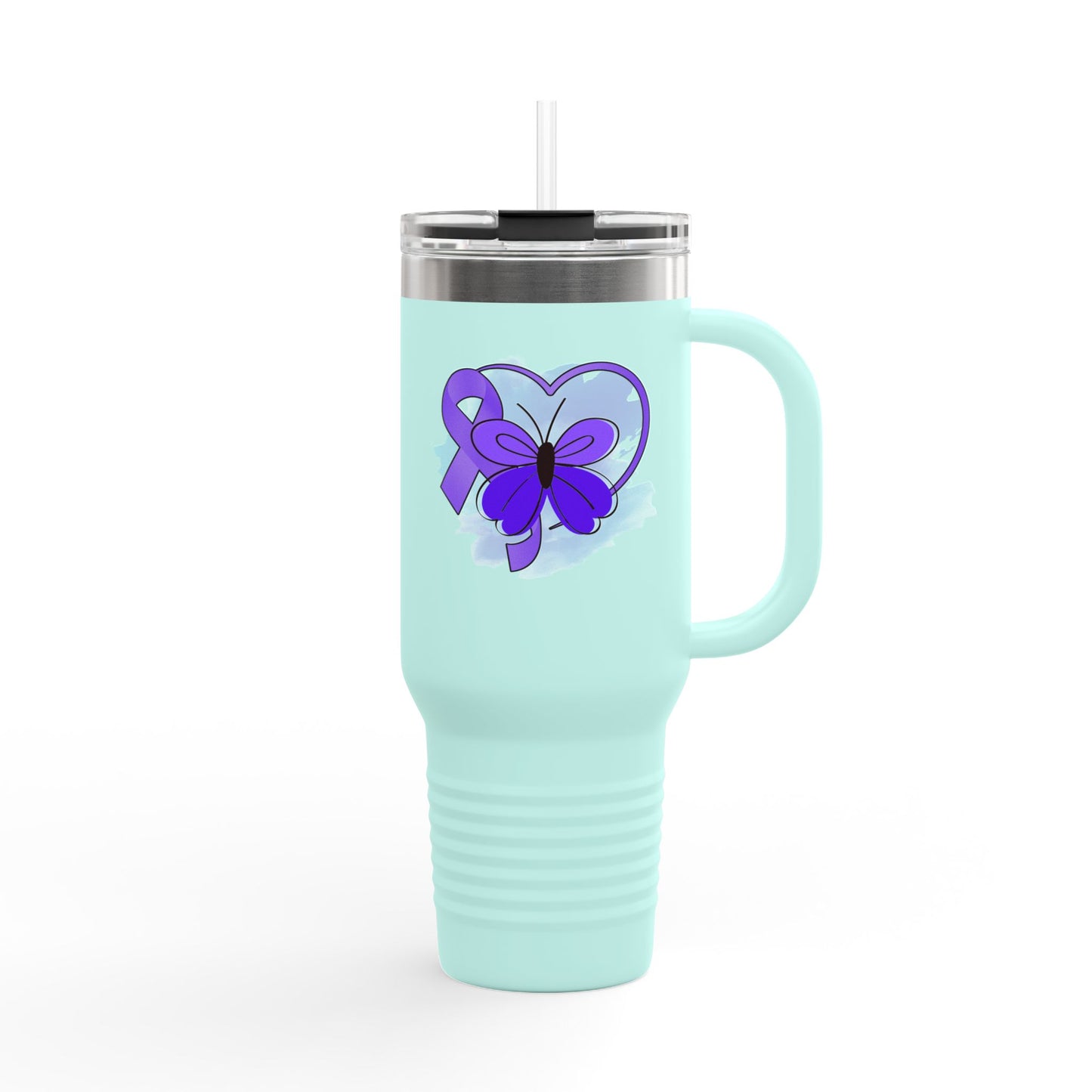 Purple Ribbon Insulated Travel Mug | 40oz | Epilepsy Awareness