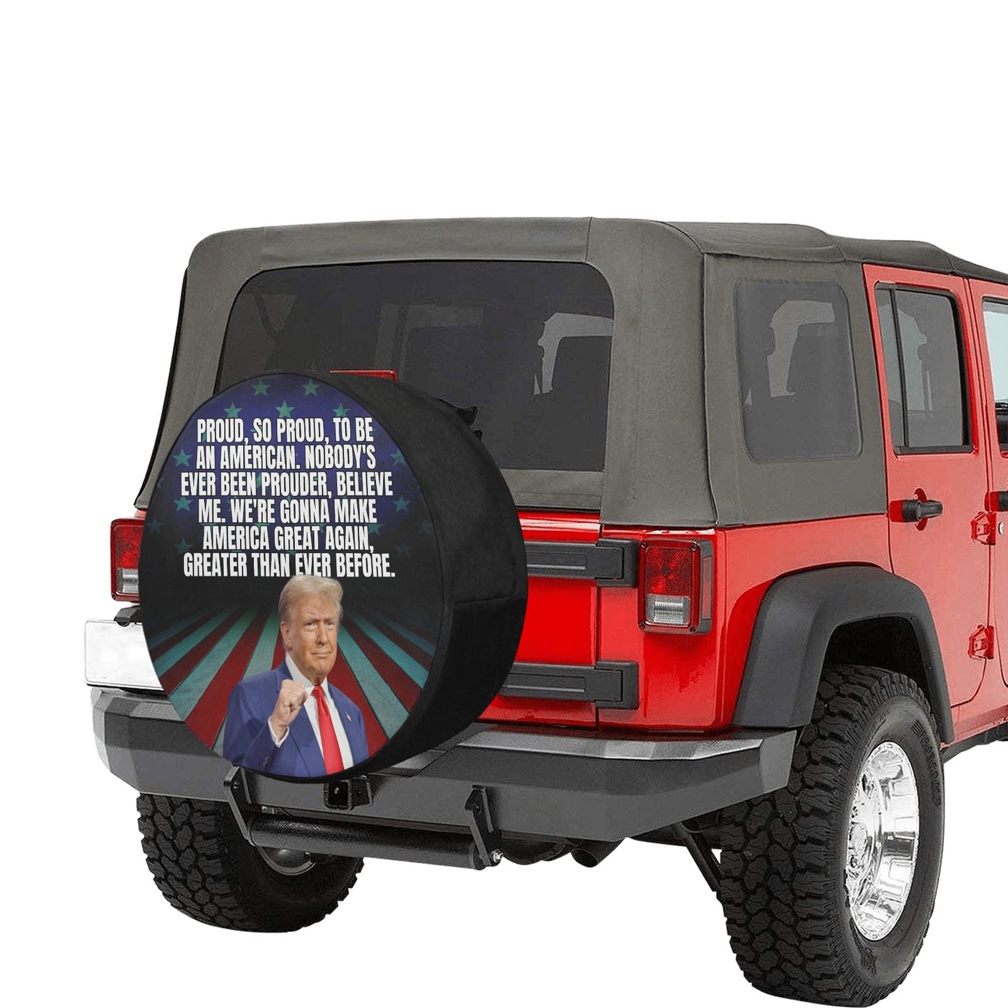 Trump Proud to be American Spare Tire Cover(Large)(17")