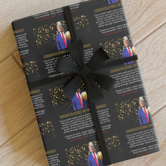 Trump Wedding Gift Wrapping Paper Rolls, 1pc