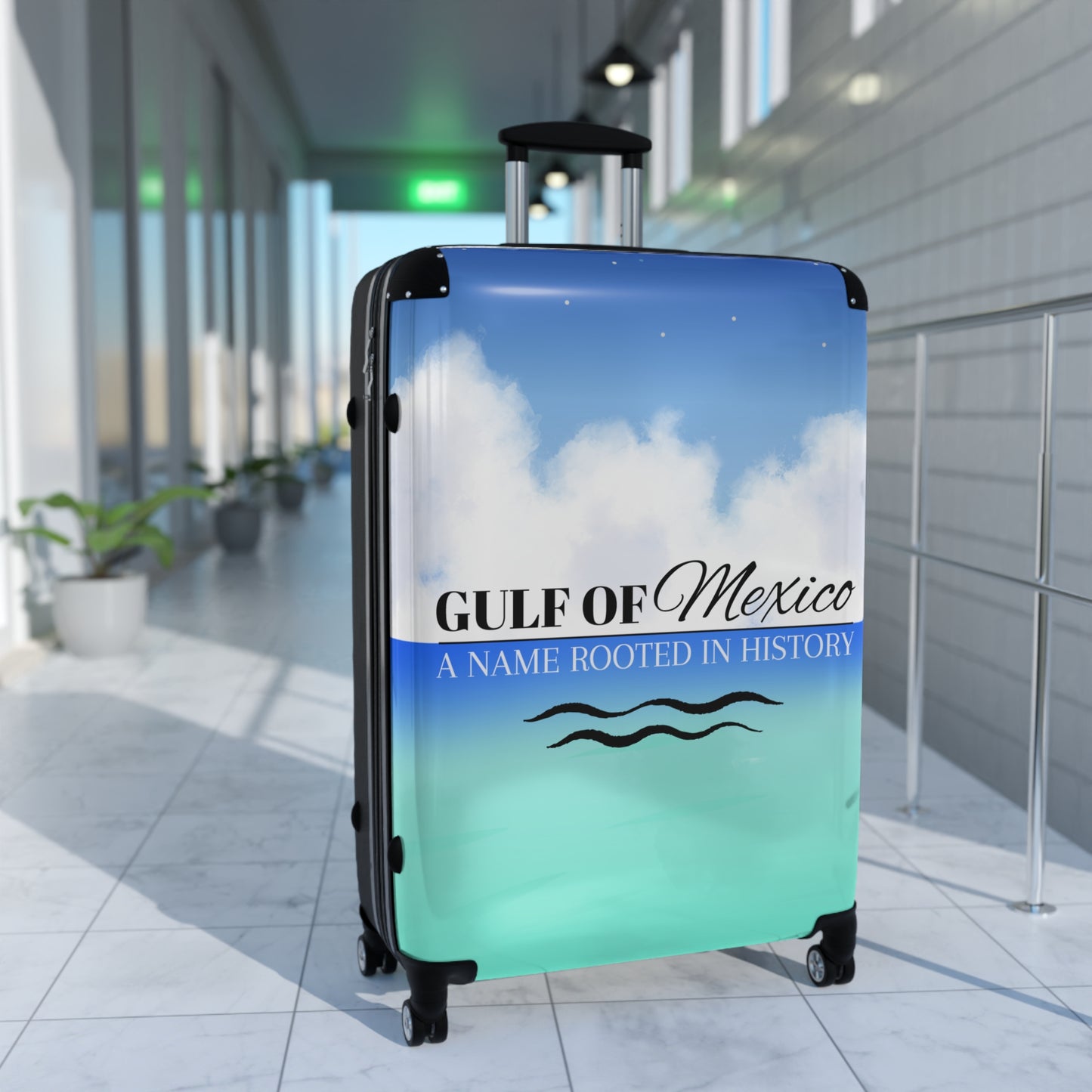 Gulf of Mexico Travel Suitcase - Stylish Luggage with Historical Design