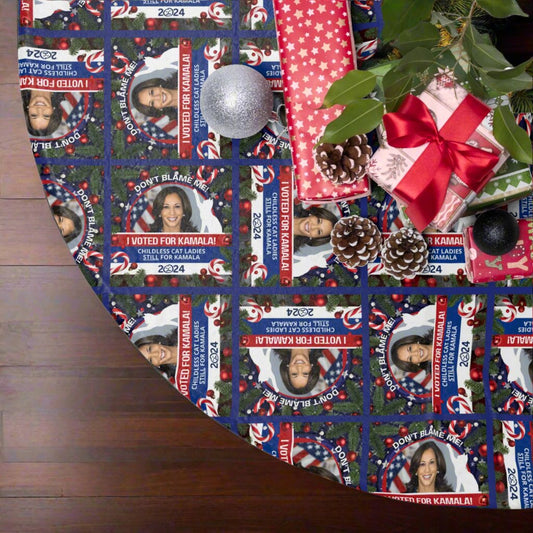 Don't Blame Me - Voted for Kamala Christmas Tree Skirts