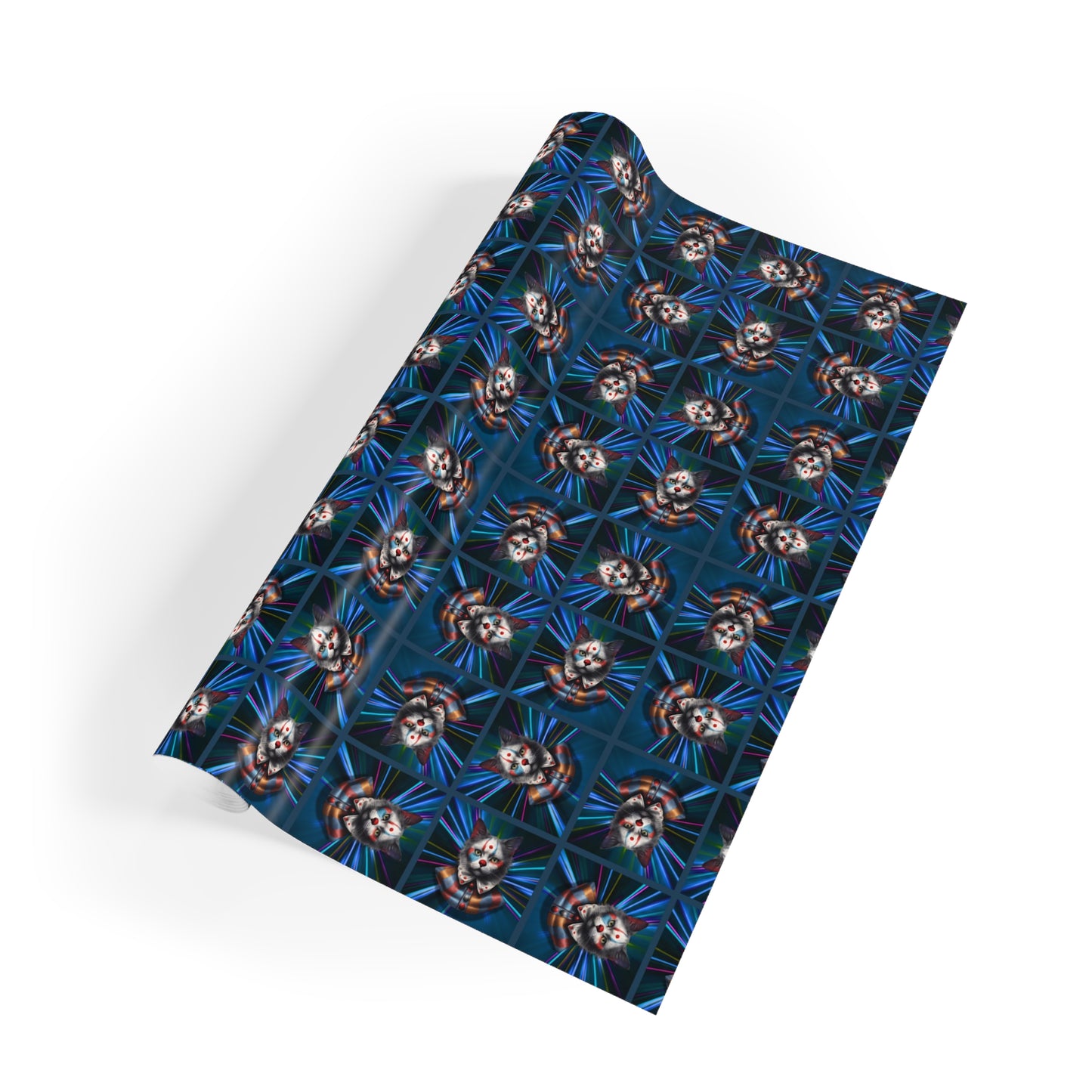 Premium Cat Clown Design Gift Wrapping Paper Roll - Unique Artistic Wrap for All Occasions