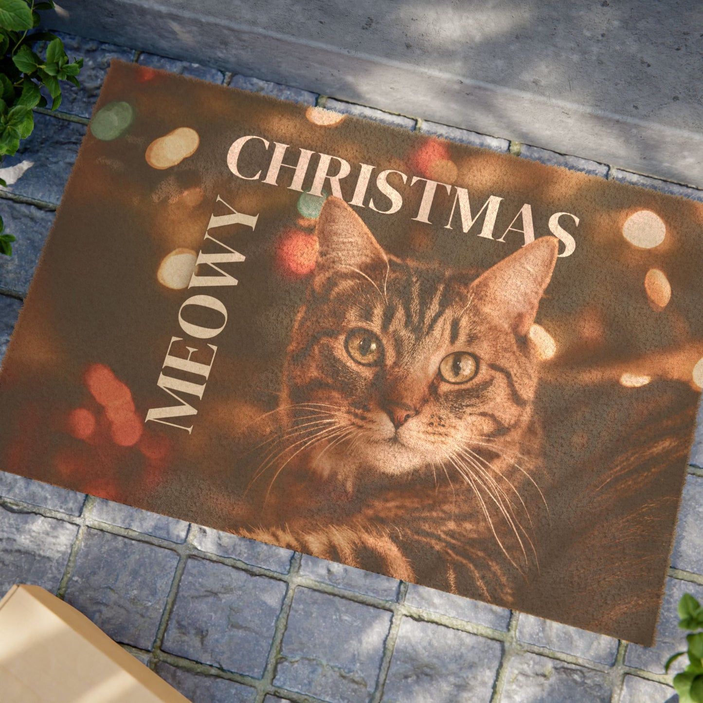 Meowy Christmas Doormat