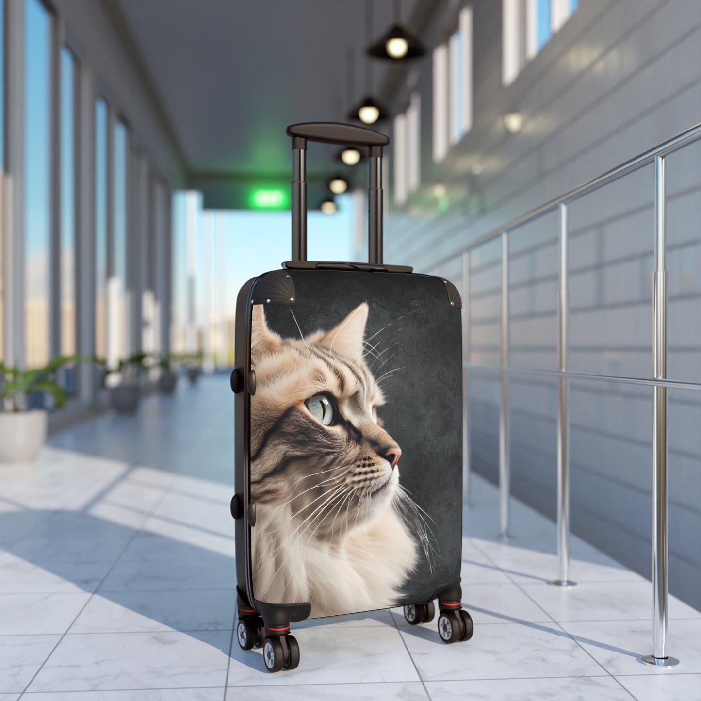 Cat Lover's Suitcase - Stylish Pet-Themed Luggage for Travel