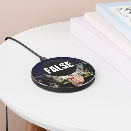 False Sign Fast Wireless Charger Printify