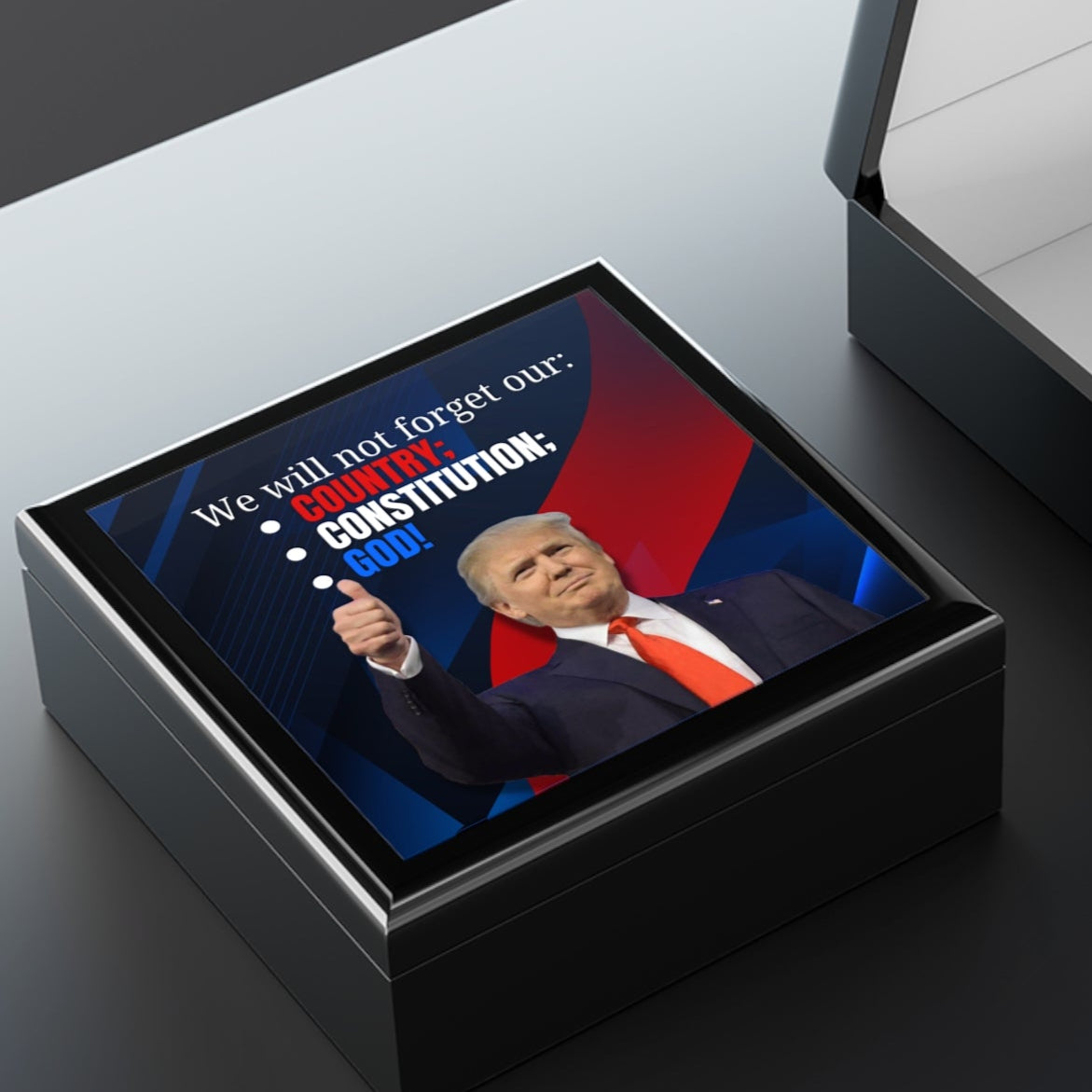 Trump Country Constitution God Jewelry Box