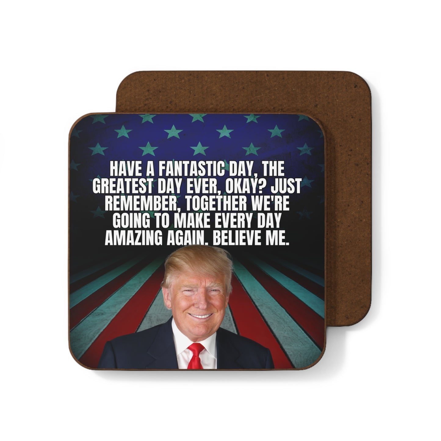 Fantastic Day Hardboard Back Coaster