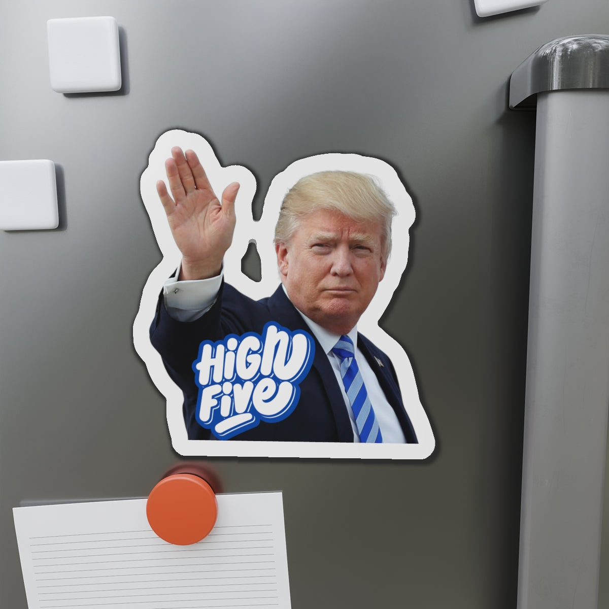 High Five Trump Die-Cut Magnet - Fun Political Décor