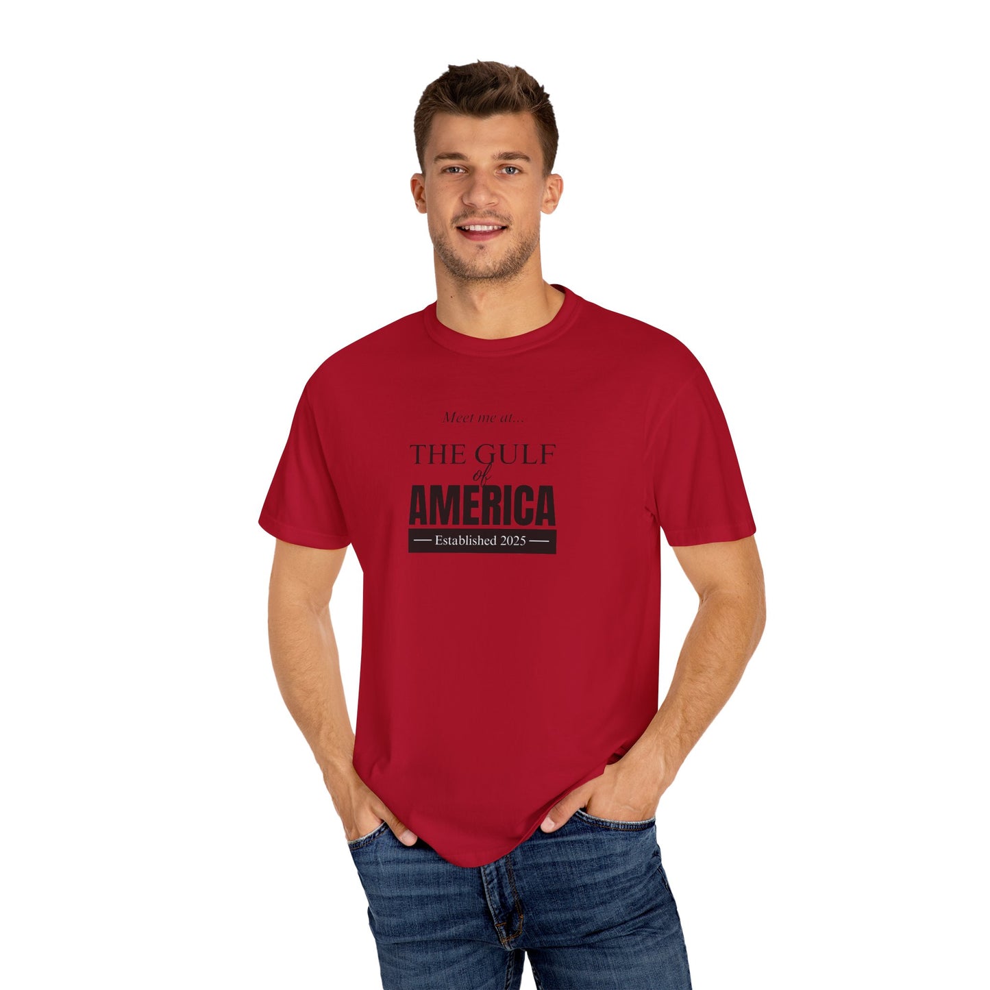 Gulf of America Unisex Garment-Dyed T-Shirt - Casual Summer Style