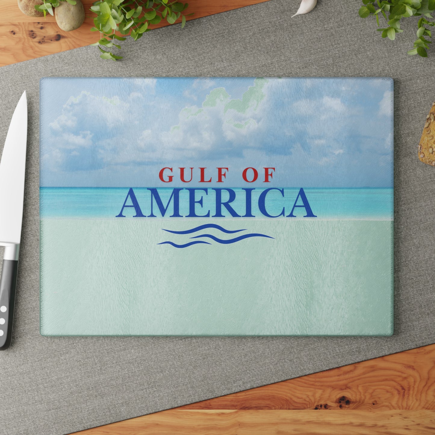 Gulf of America Glass Cutting Board