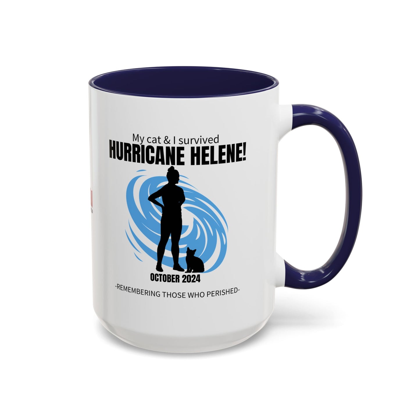 Hurricane Helene Survivor Accent Coffee Mug (11, 15oz)