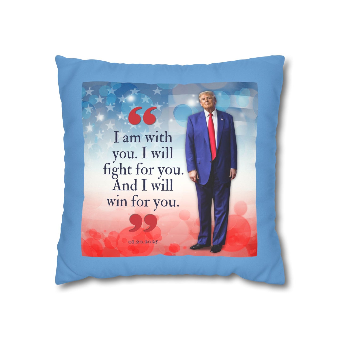 Trump Quote Faux Suede Pillowcase