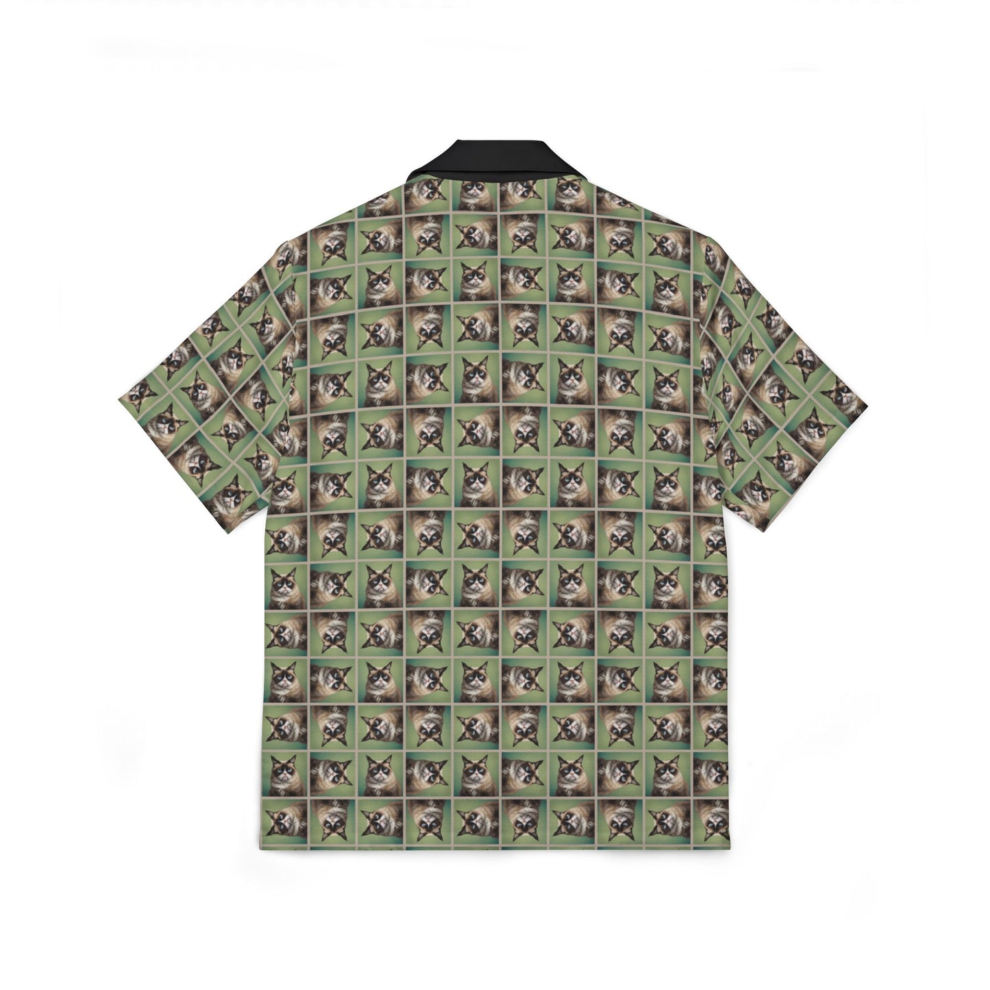 Grouchy Cat Men's Hawaiian Camp Shirt