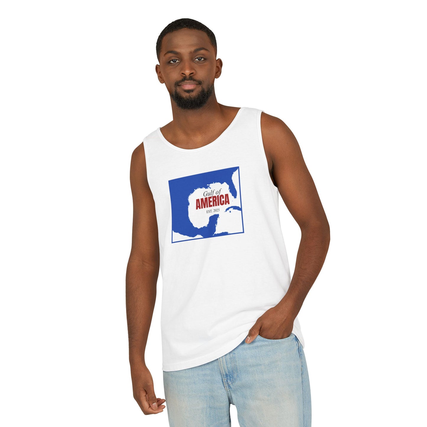 Gulf of America Garment-Dyed Tank Top - Unisex Casual Summer Wear