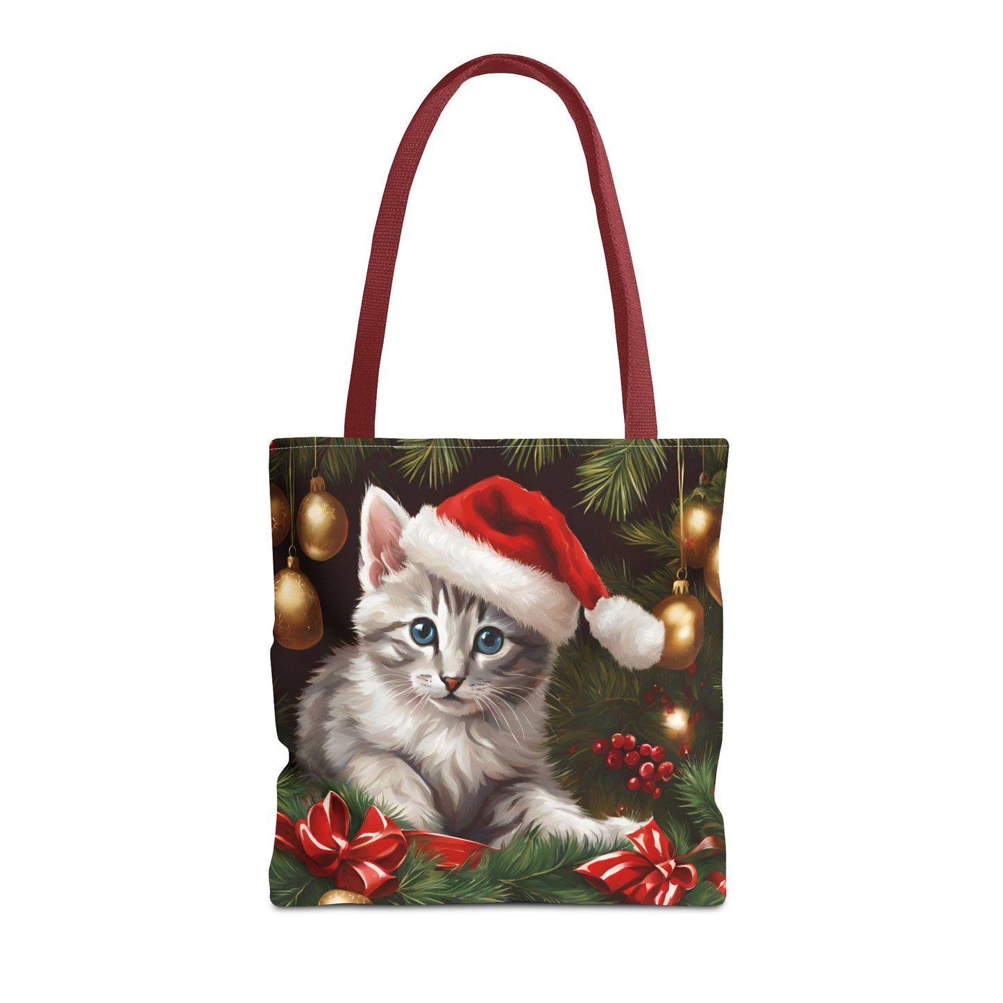 Christmas Kitten Christmas Tote Bag