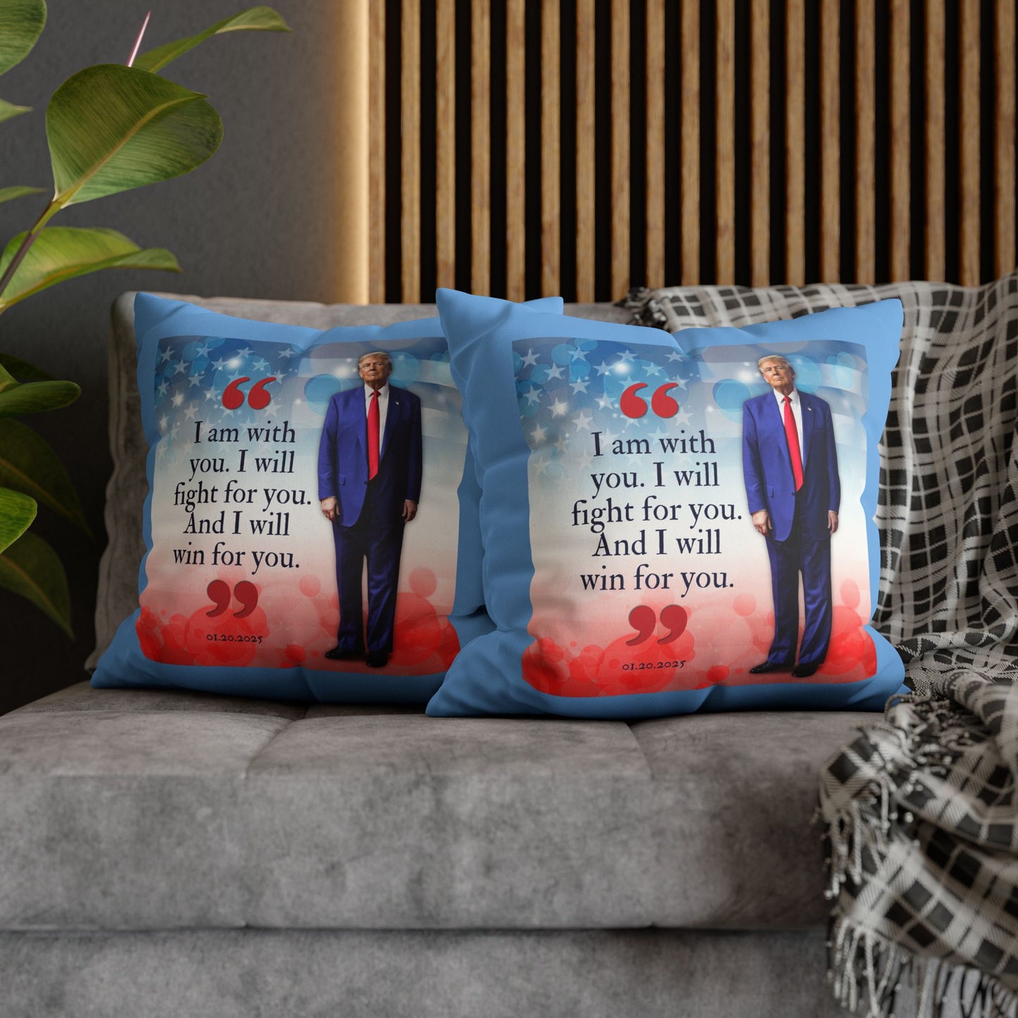 Trump Quote Faux Suede Pillowcase