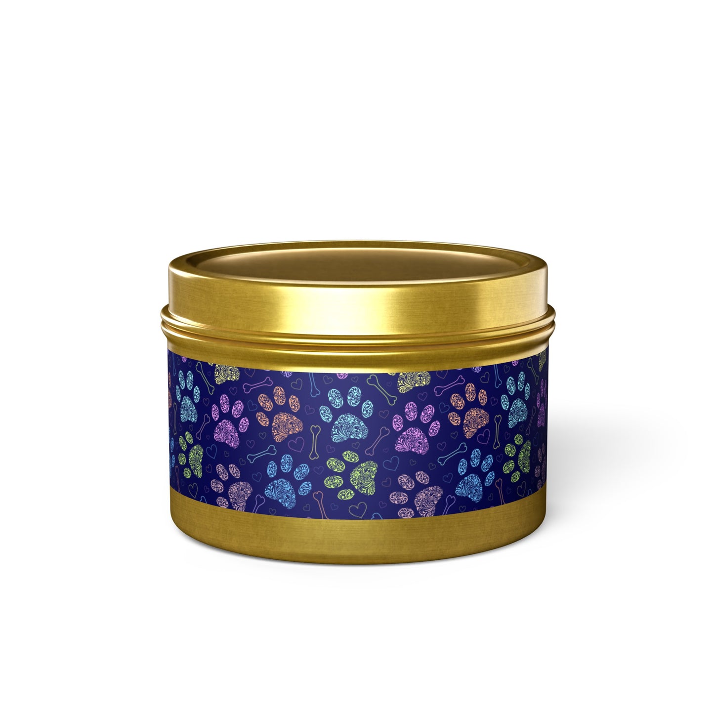 Purple Paws Tin Candles