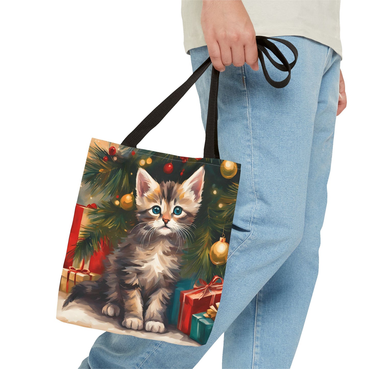 Kittenly Christmas Tote Bag