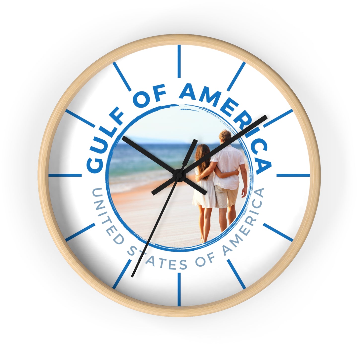 Gulf of America Wall Clock - Coastal Home Decor with Beach Vibes