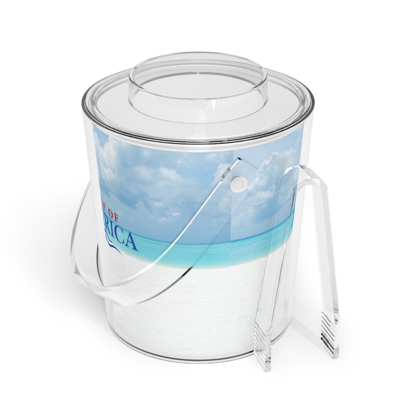 Gulf of America Ice Bucket with Tongs – Ideal for Summer Parties and Beach Gatherings