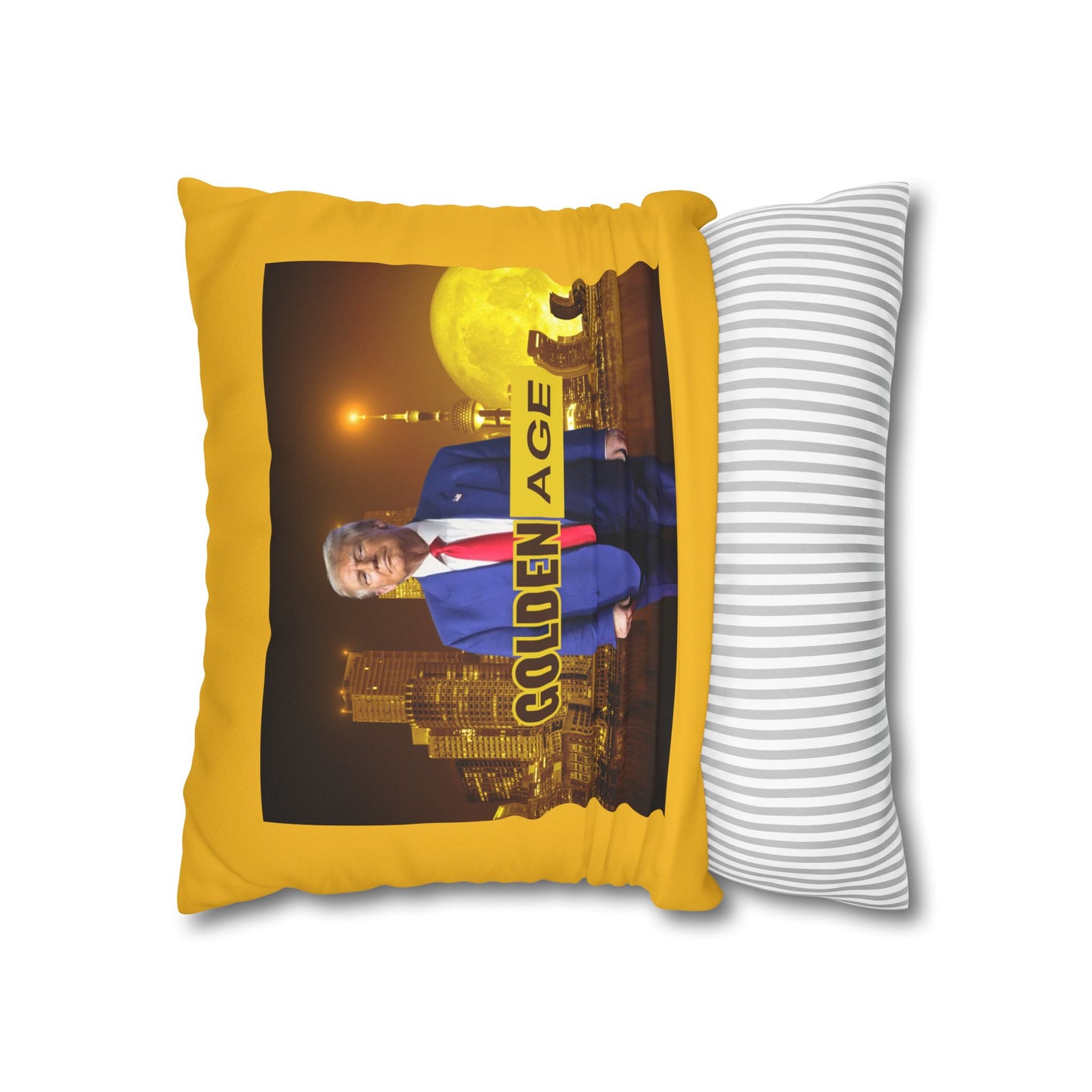 Golden Age Faux Suede Pillowcase - Unique Home Decor for Political Enthusiasts