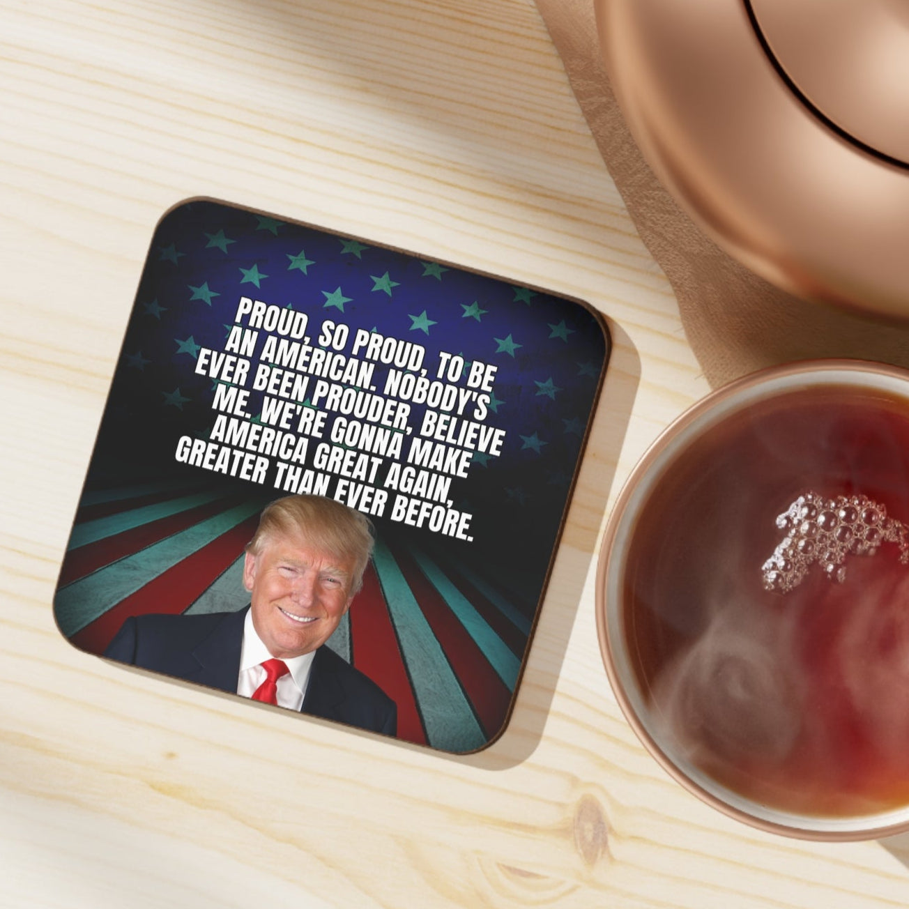 Proud to be an American Hardboard Back Coaster