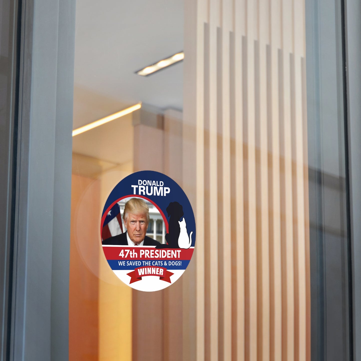 Trump 47th President Round Vinyl Stickers