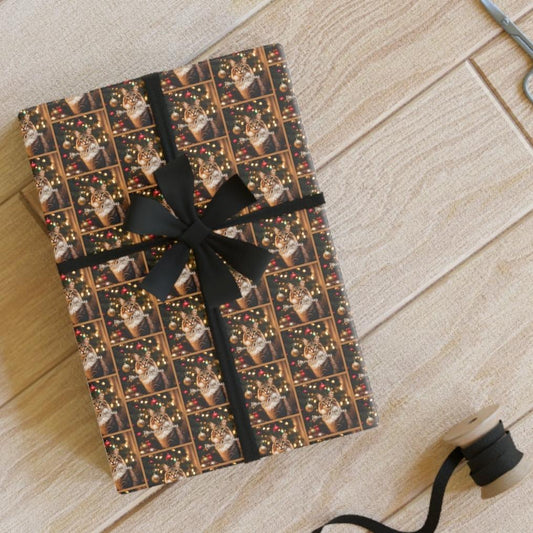 Meowy Christmas Gift Wrapping Paper Rolls, 1pc