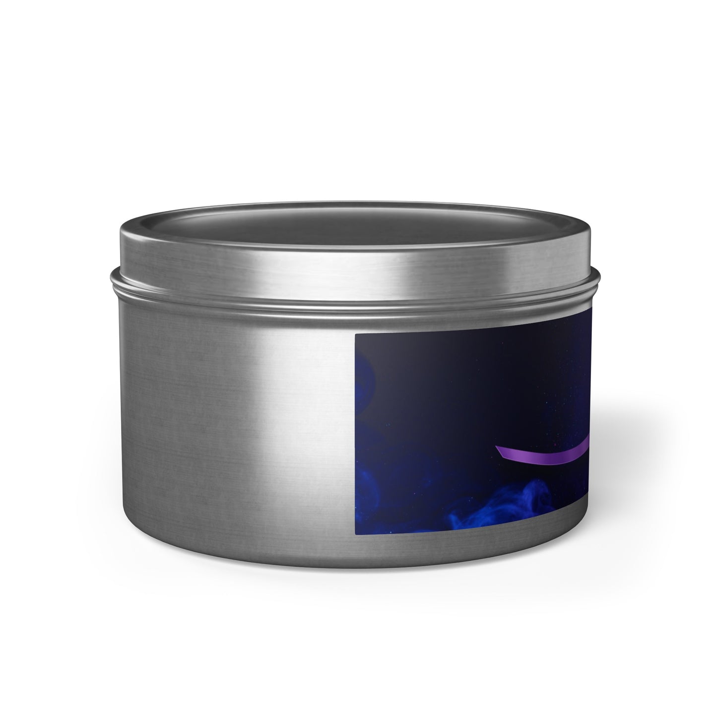 Purple Ribbon Tin Candles