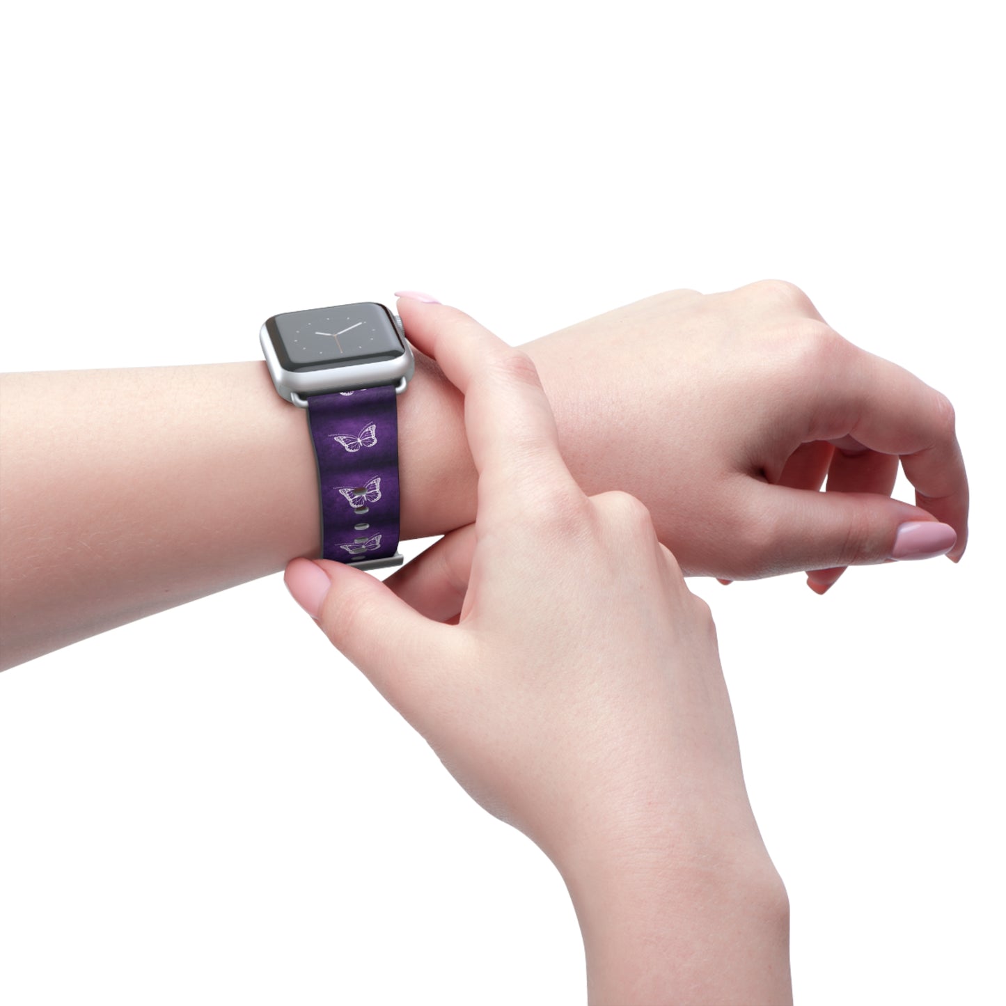 Purple Butterfly Epilepsy Awareness Watch Band