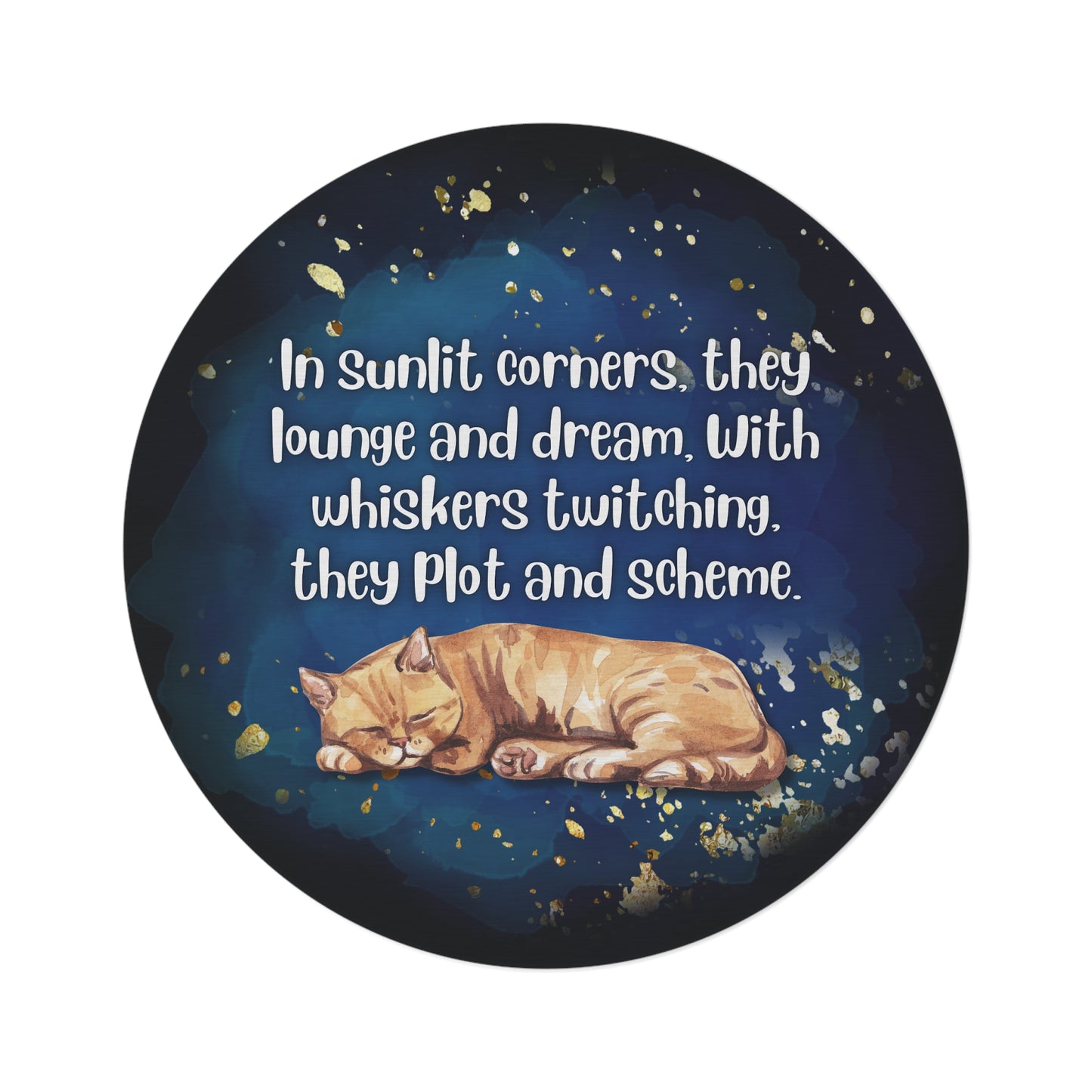 Whimsical Cat Round Rug - Rug for Cat?