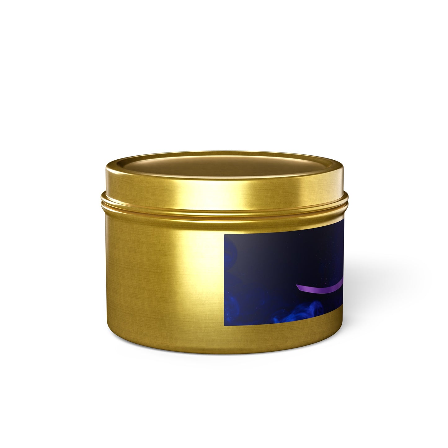 Purple Ribbon Tin Candles