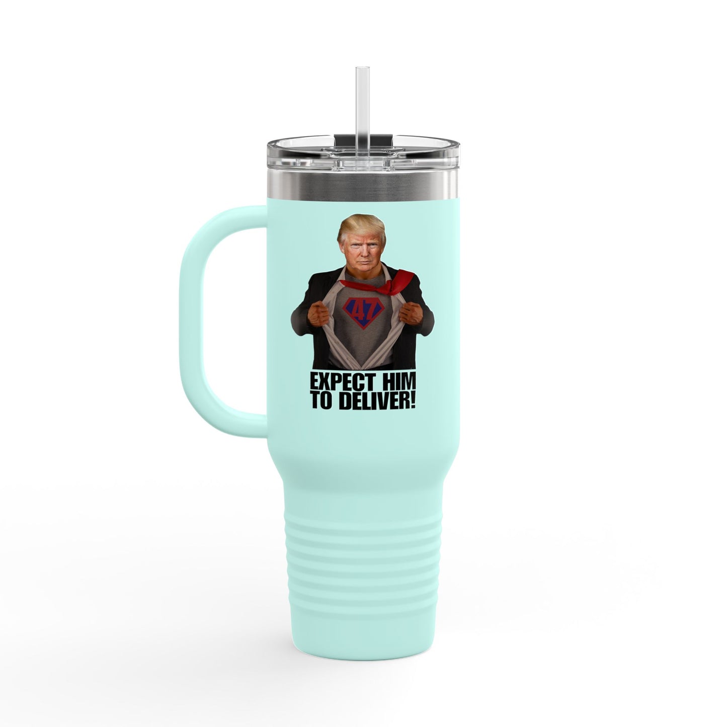 40oz Insulated Travel Mug - "Expect Him to Deliver"