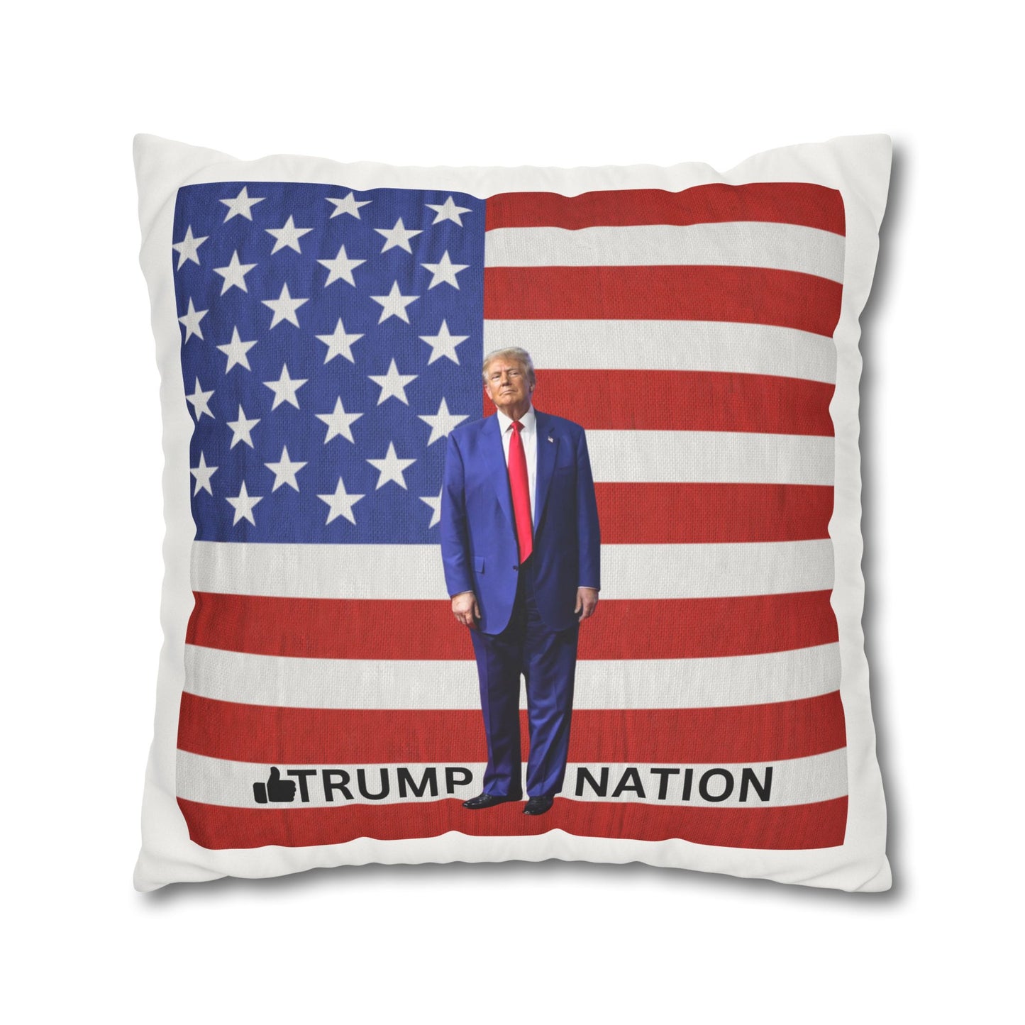 Patriotic Faux Suede Pillowcase – Trump Nation Design