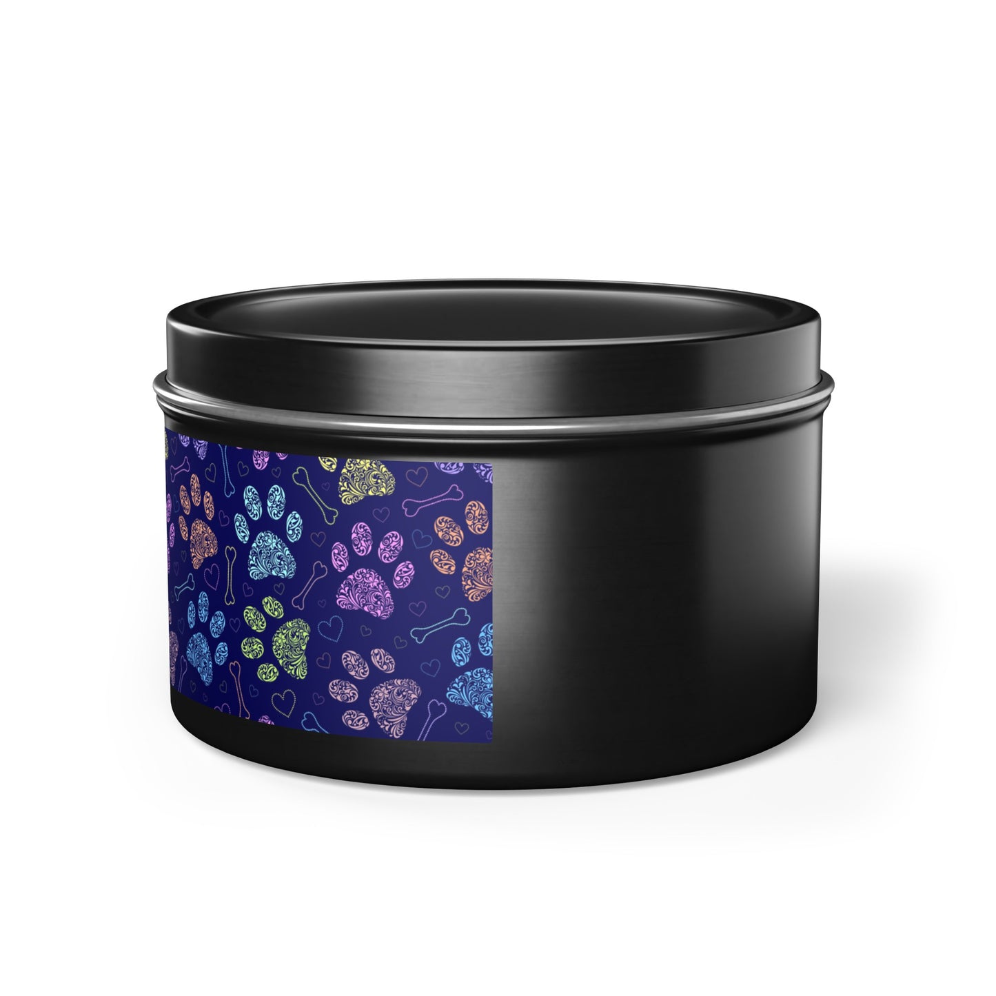 Purple Paws Tin Candles