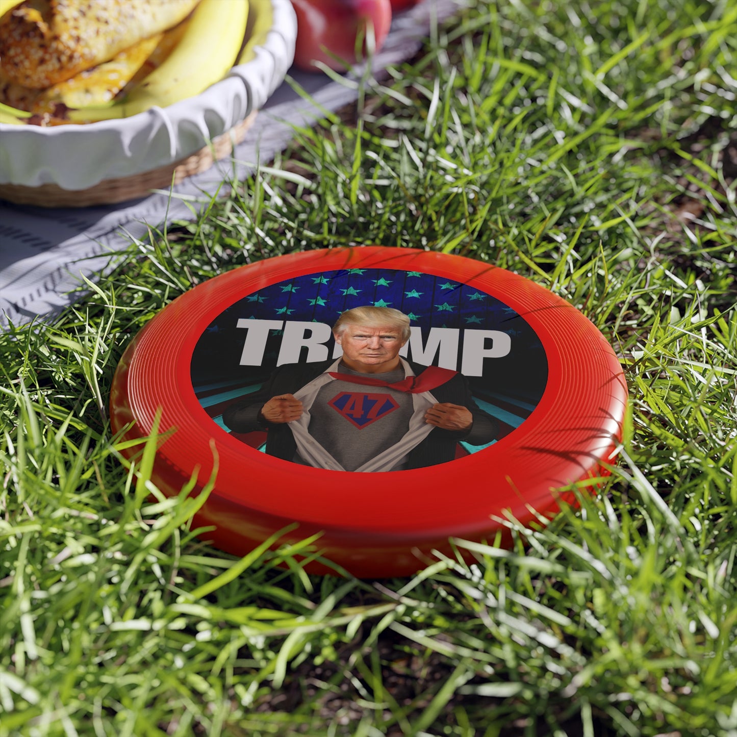 Trump Superhero Frisbee – Fun Outdoor Toy for Fans & Events