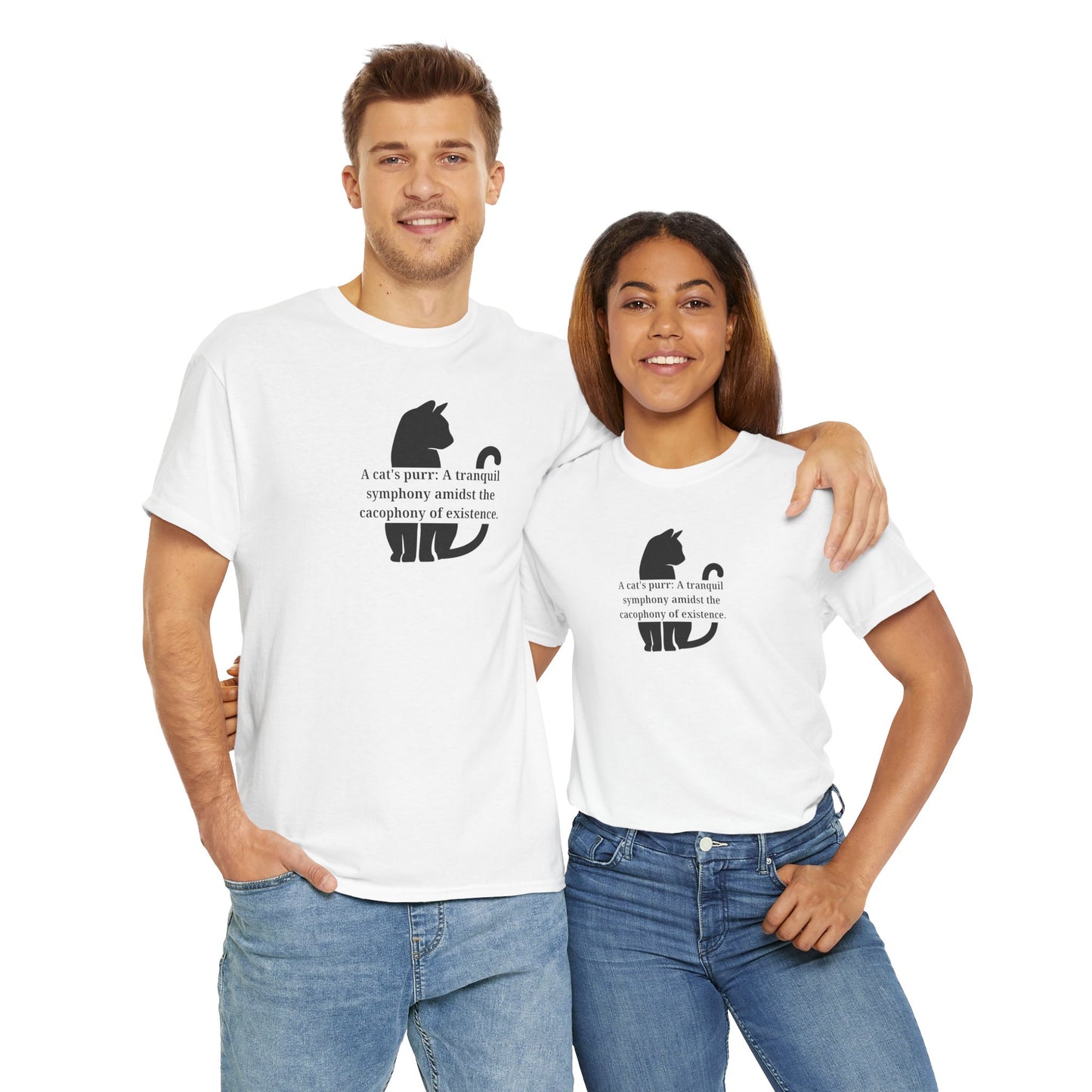 Purr Prose: Cacophony of Life Unisex Heavy Cotton Tee