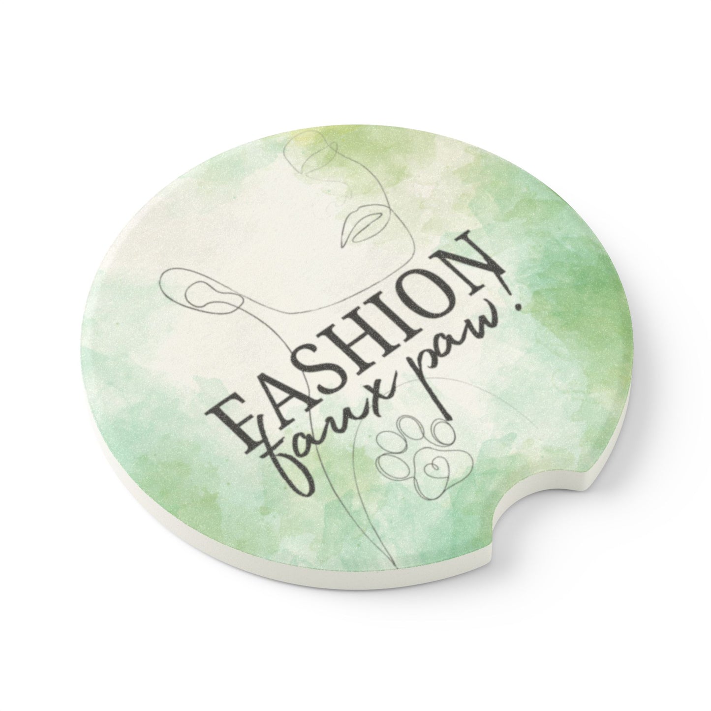 Fashion Faux Paw Soapstone Car Coaster