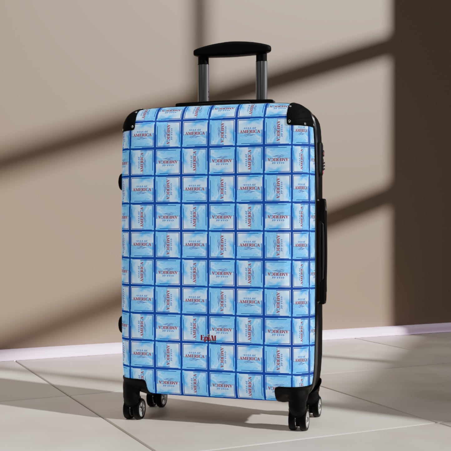 Gulf of America Patterned Suitcase