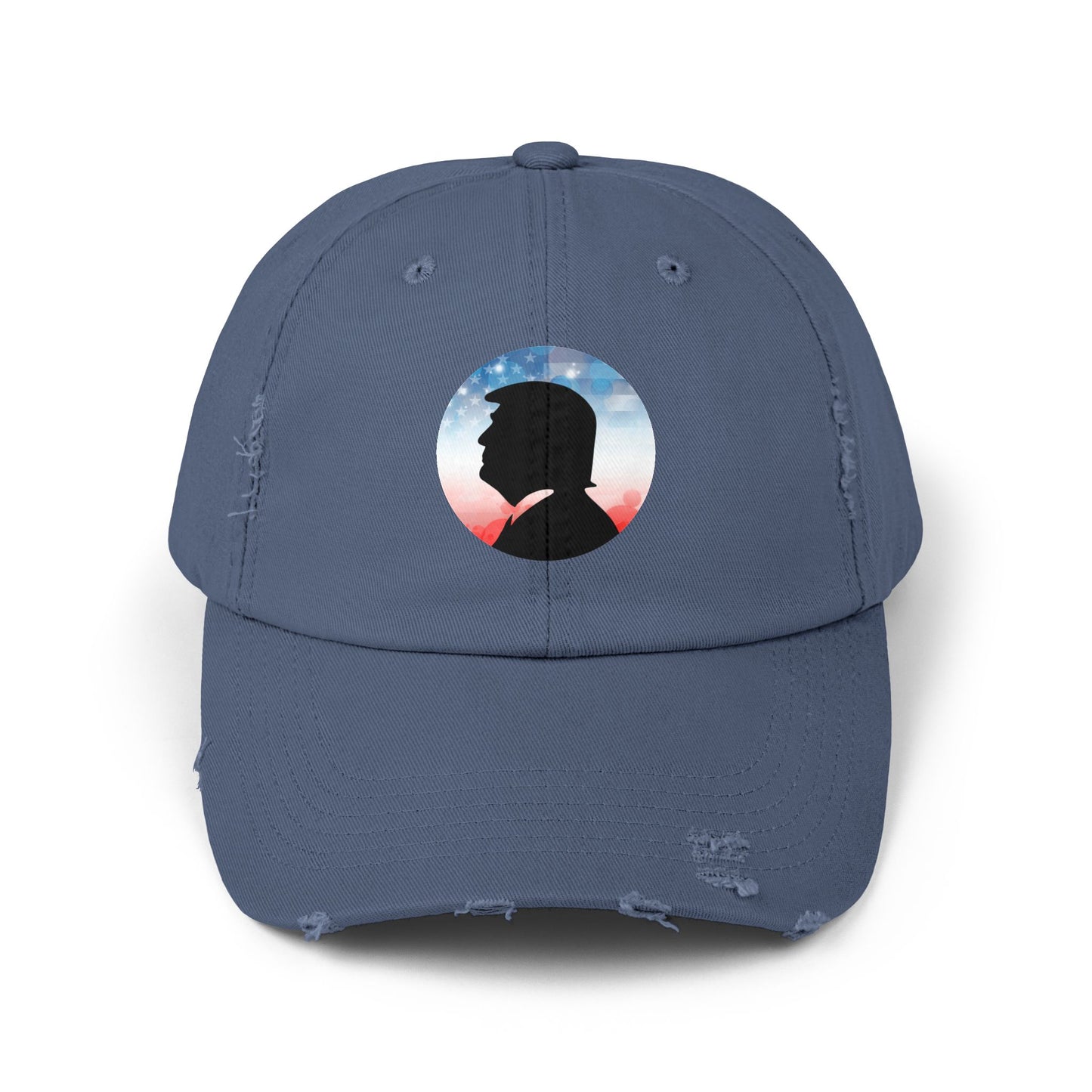 Trump Silhouette Unisex Distressed Americana Cap