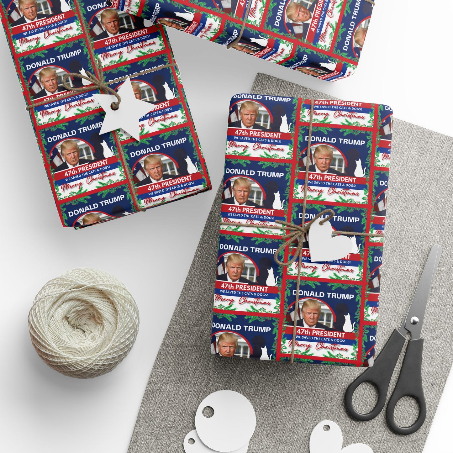 Donald Trump 47th President Christmas Wrapping Papers