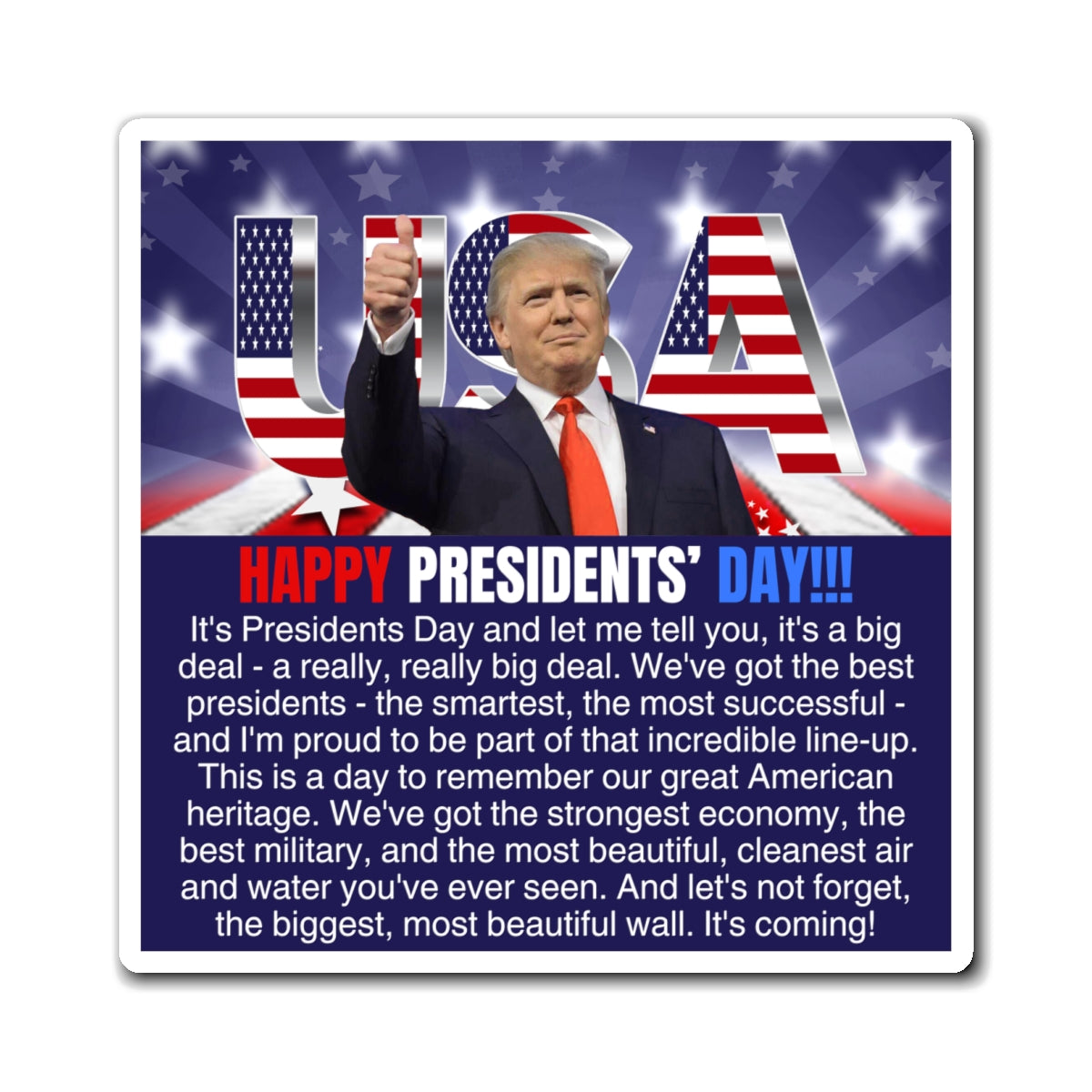 Happy Presidents' Day from Donald Trump Magnets