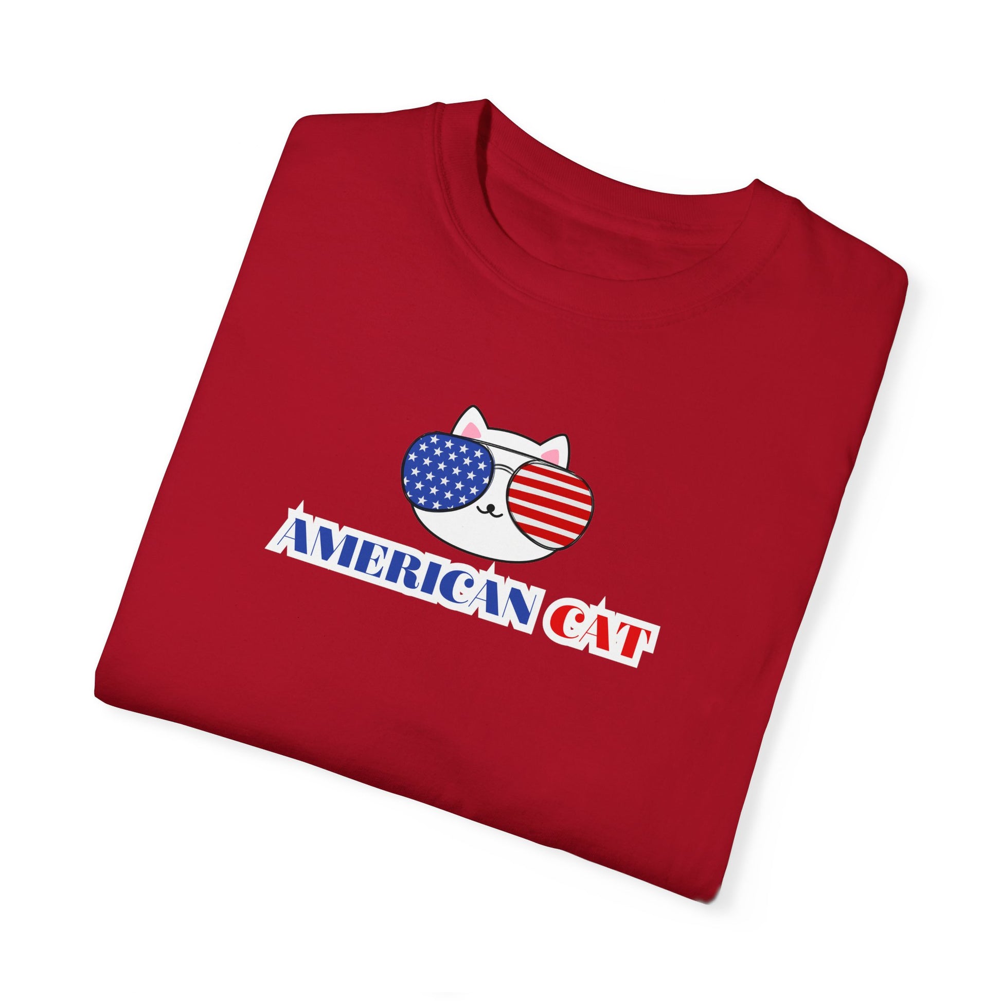 American Cat Unisex Garment - Dyed T - shirt - T - Shirt - Epileptic Al’s Shop