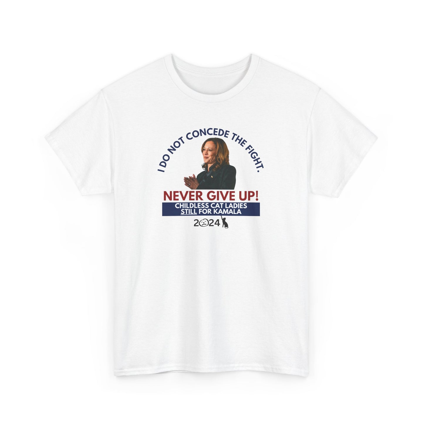 Never Give Up - Kamala Unisex Heavy Cotton Tee