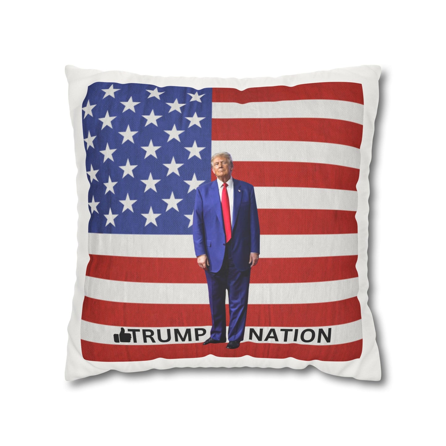 Patriotic Faux Suede Pillowcase – Trump Nation Design