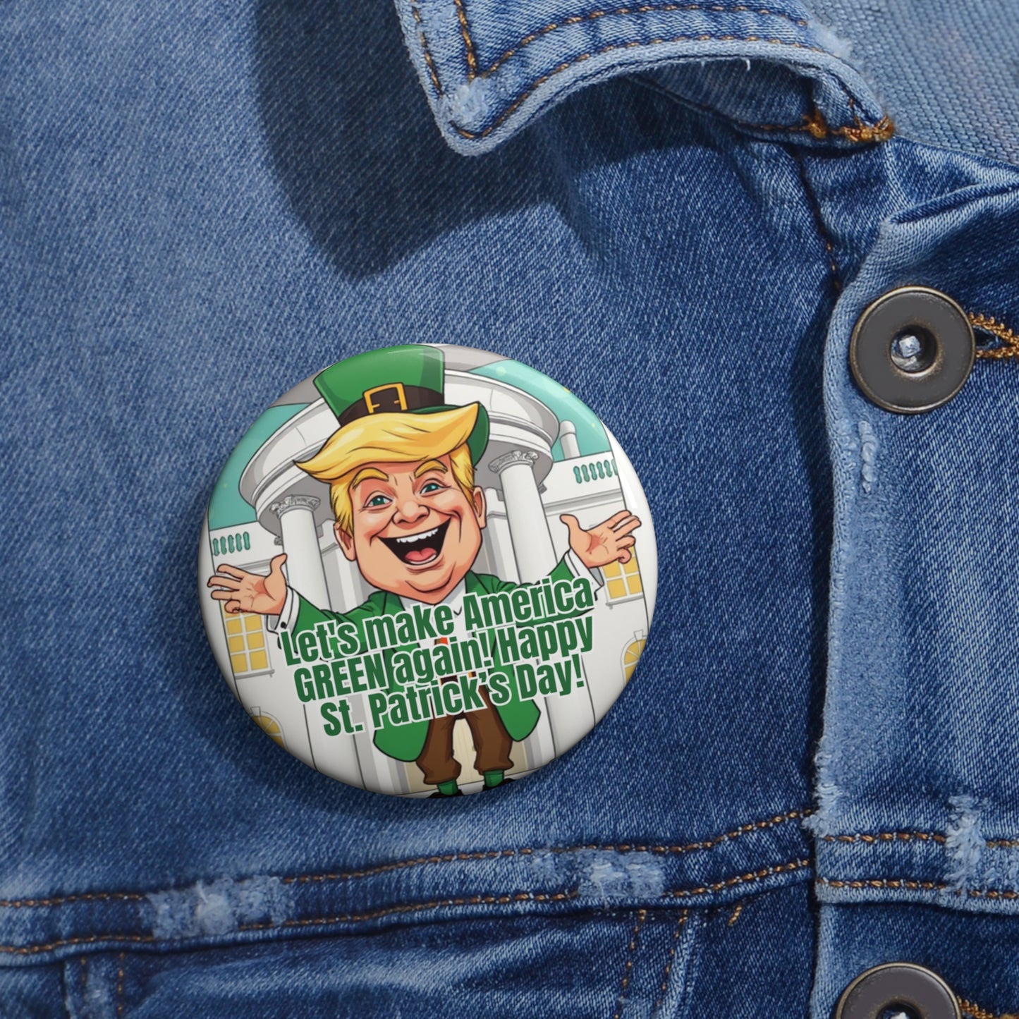 Trump Make American Green Again Pin Buttons