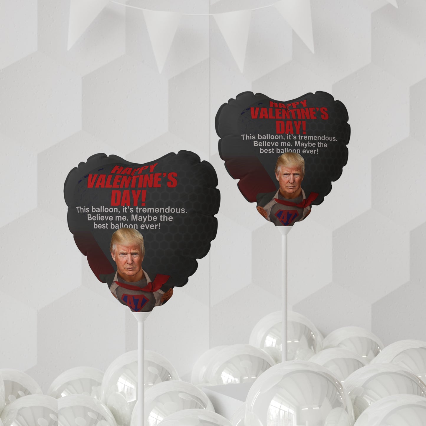 Trump Valentine's Day Balloon (Heart-shaped), 11"